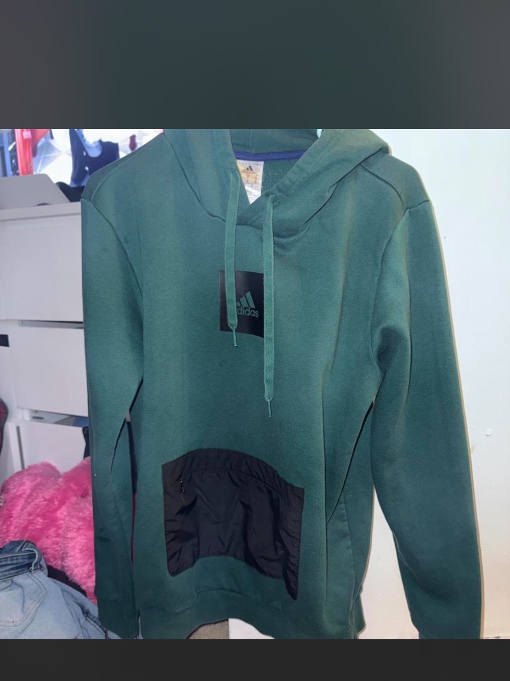 Adidas Men’s Forest Green Pullover Hoodie
